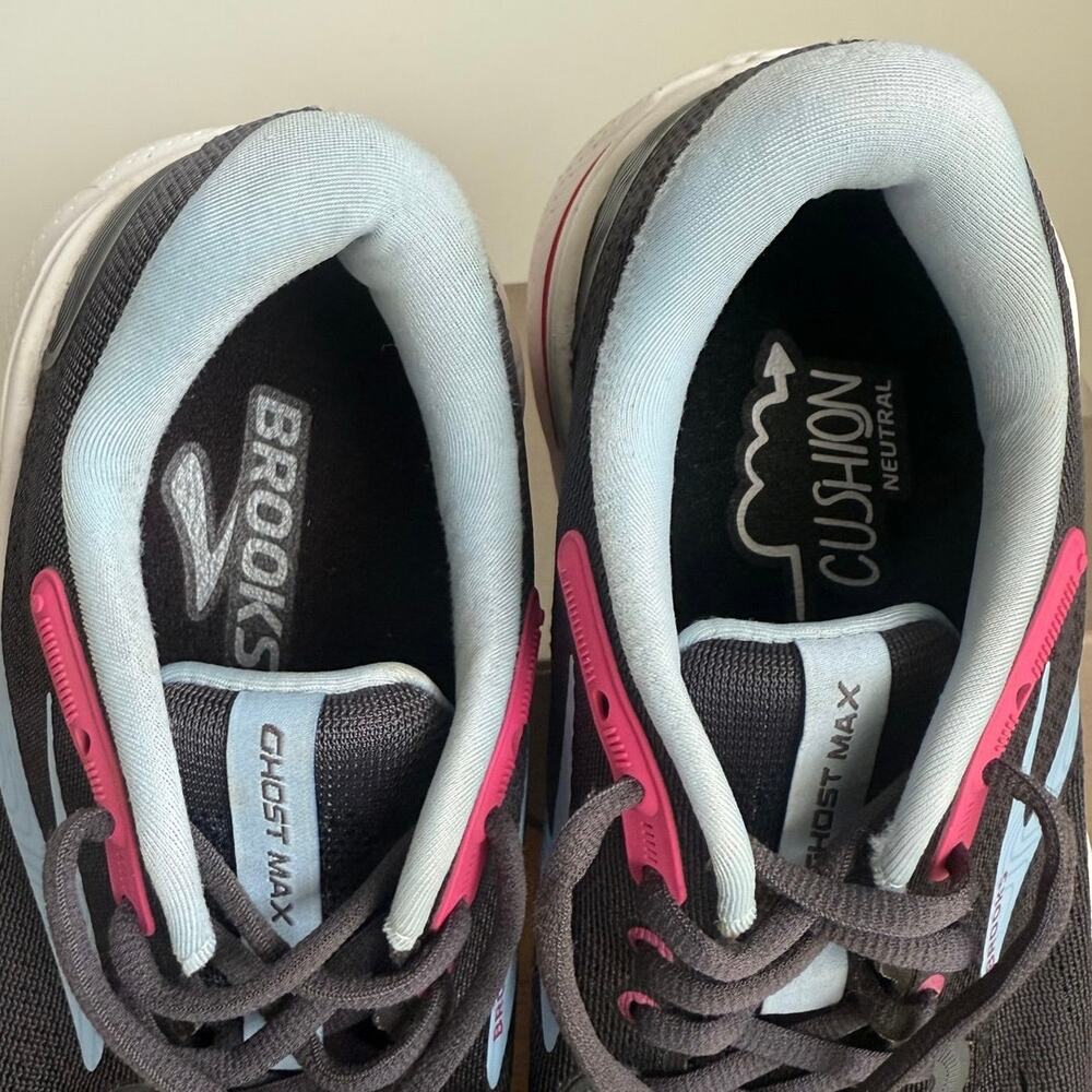 Brooks Ghost Max Grey/Blue Women Running Sneakers- SZ 7.5 2E - Picture 7 of 15